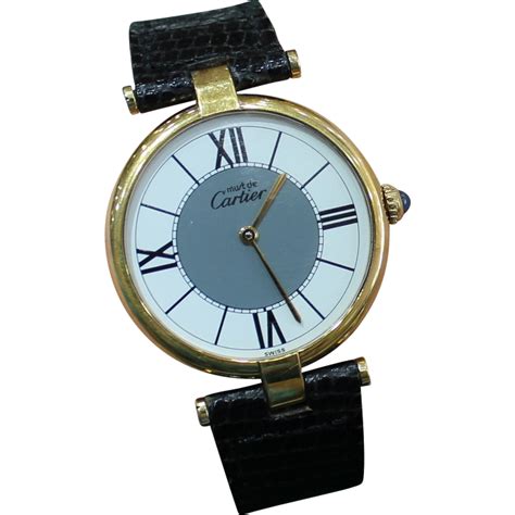 vintage cartier watch round face